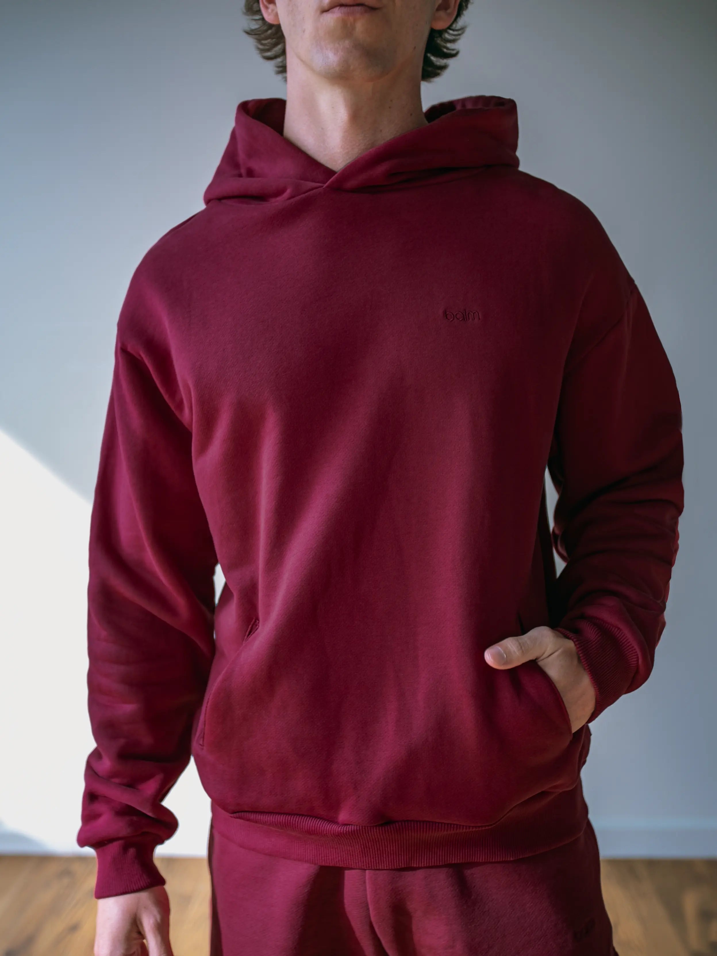 MENS BORDEAUX HOODIE