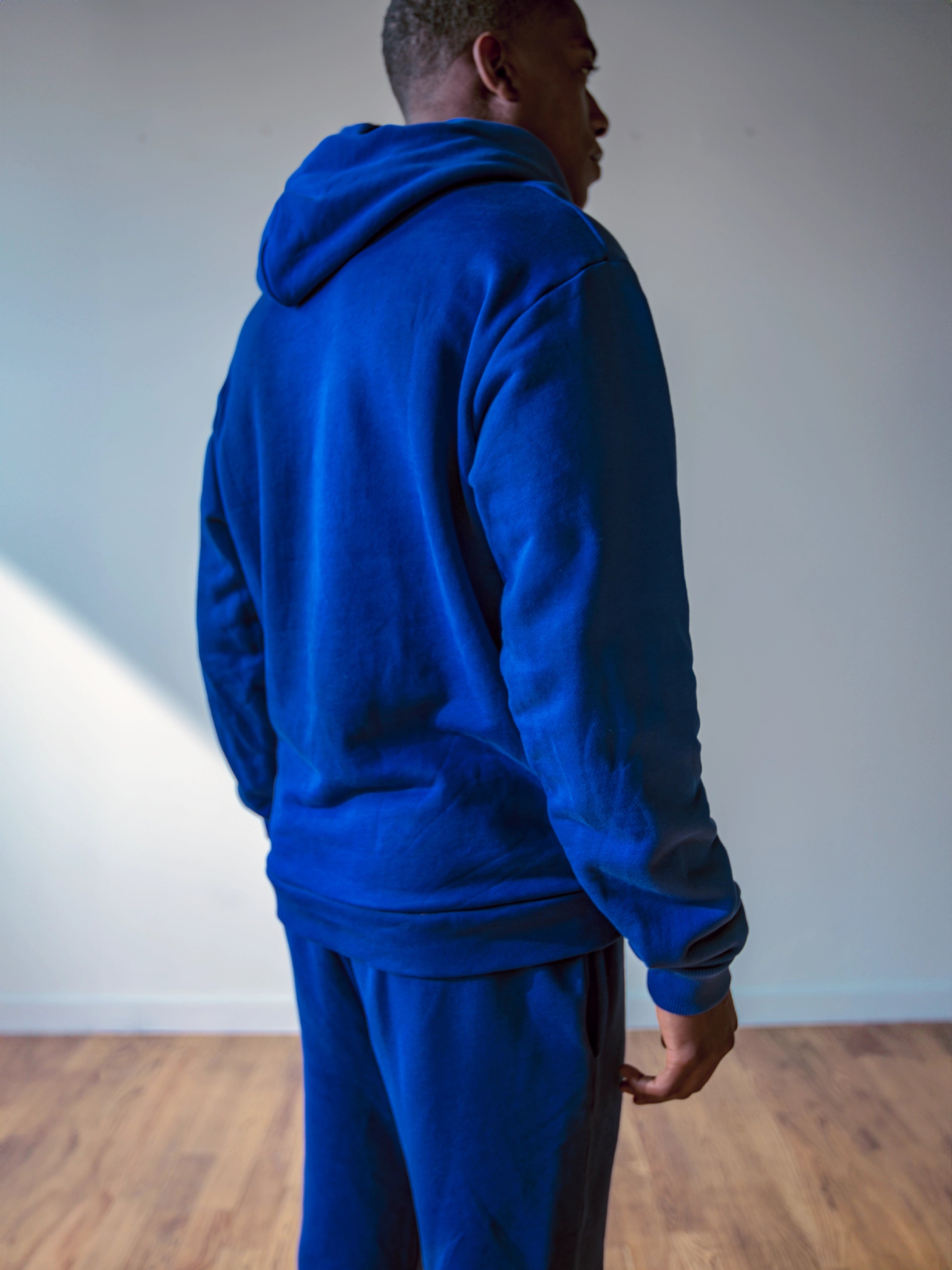 Close-up of a single green leaf against a white background.