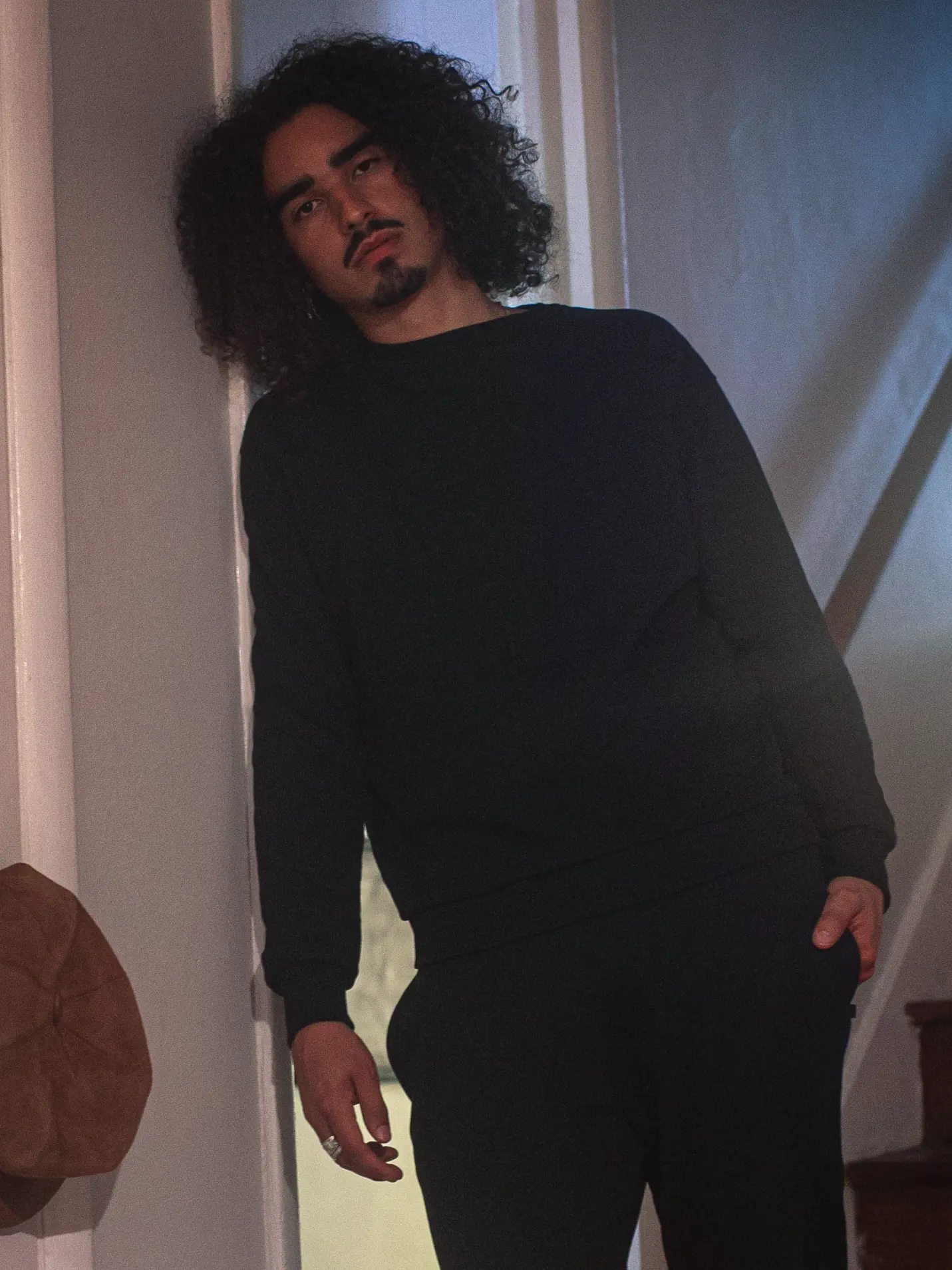 Close-up of a single green leaf against a white background.