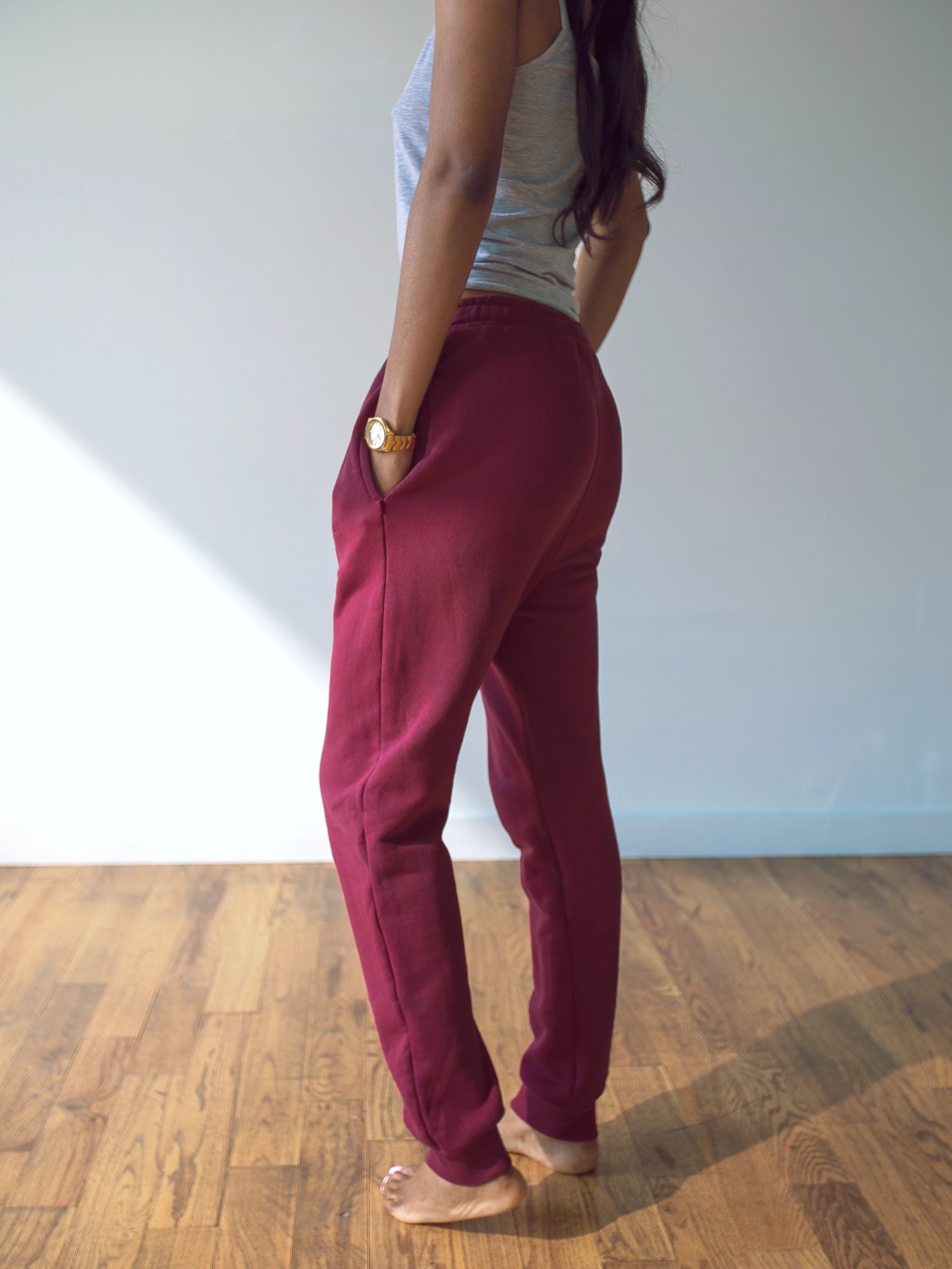 WOMEN'S BORDEAUX JOGGERS