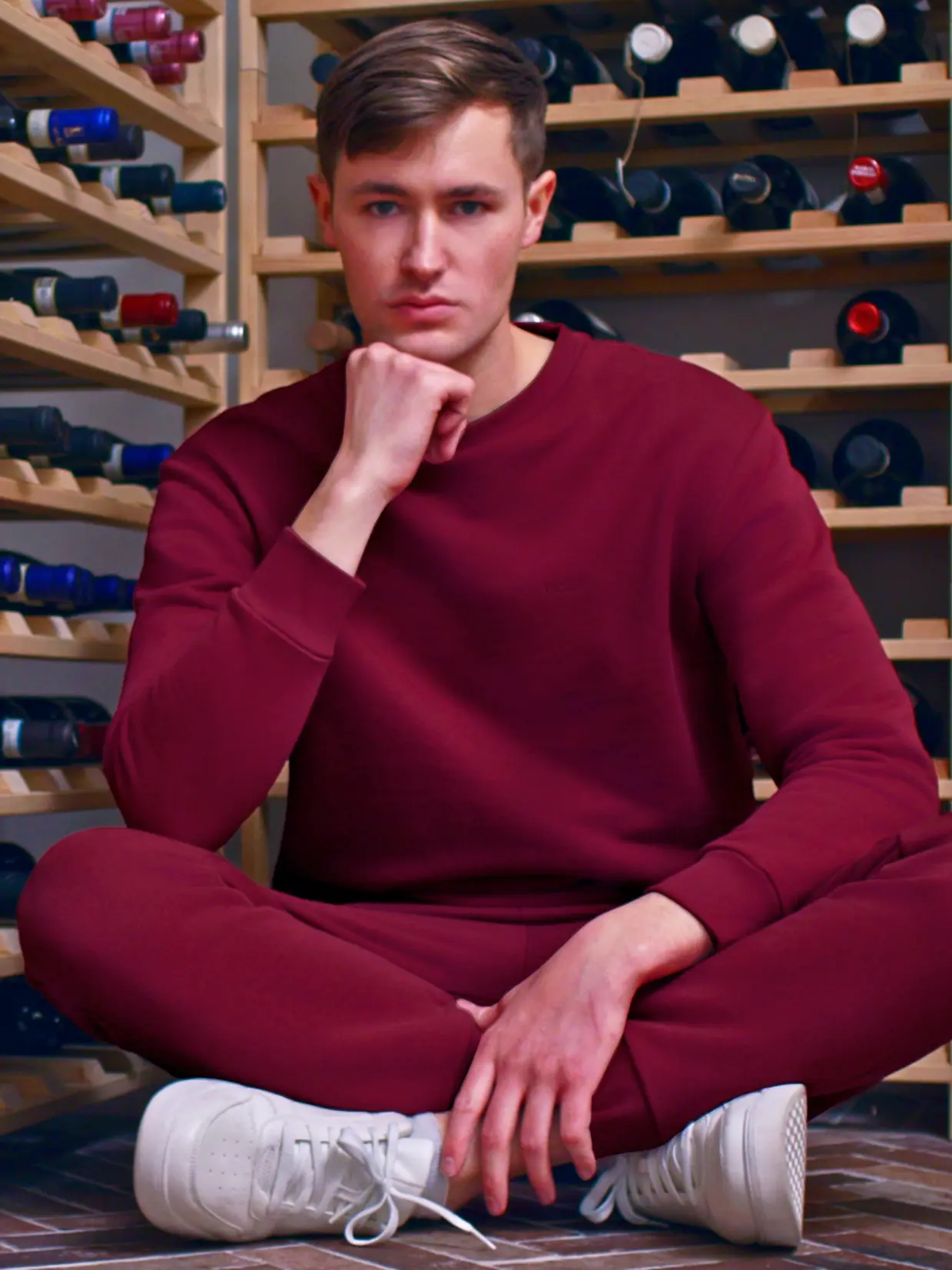 MENS BORDEAUX CREW
