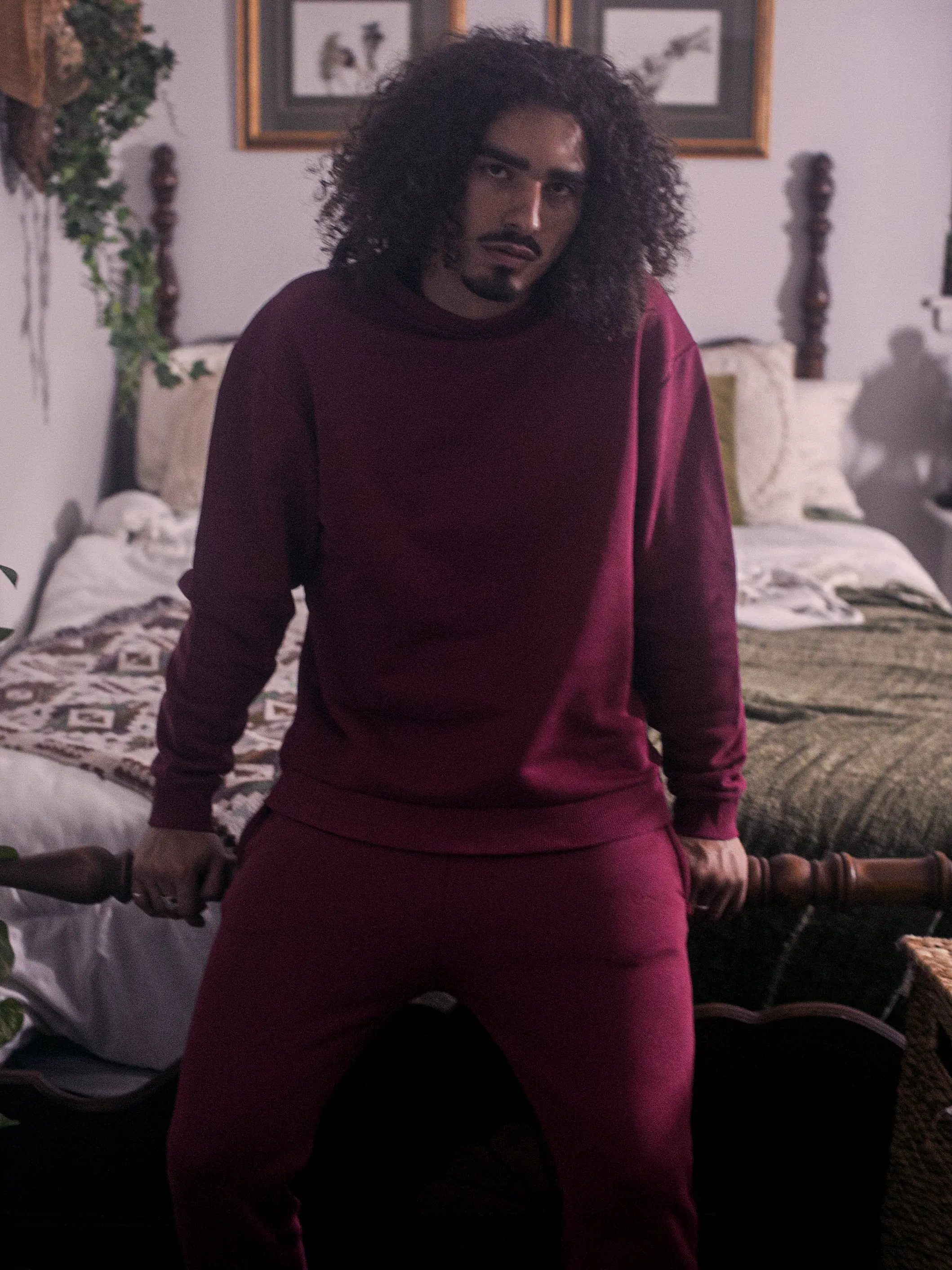 MENS BORDEAUX CREW