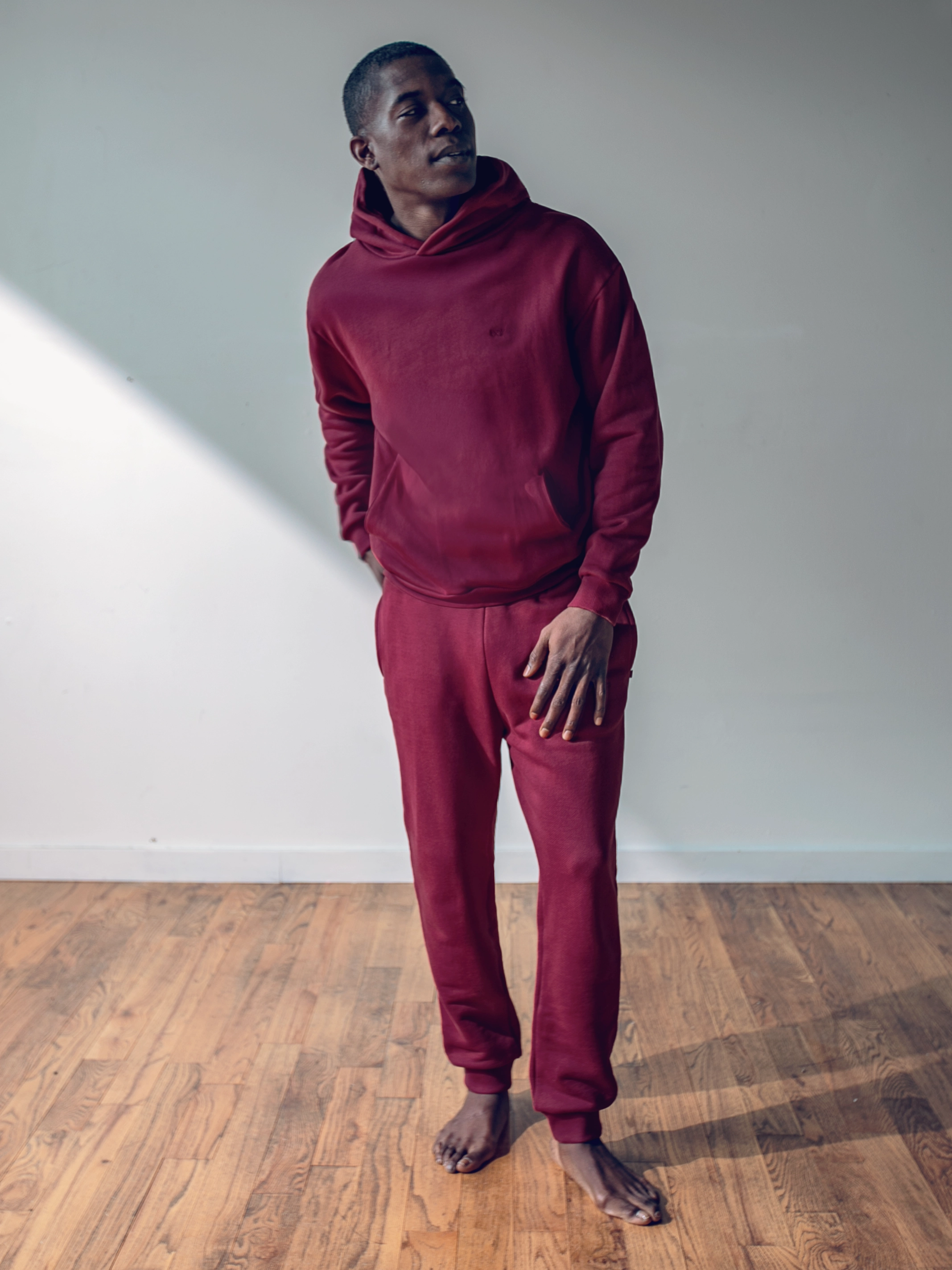 Close-up of a single green leaf against a white background.
