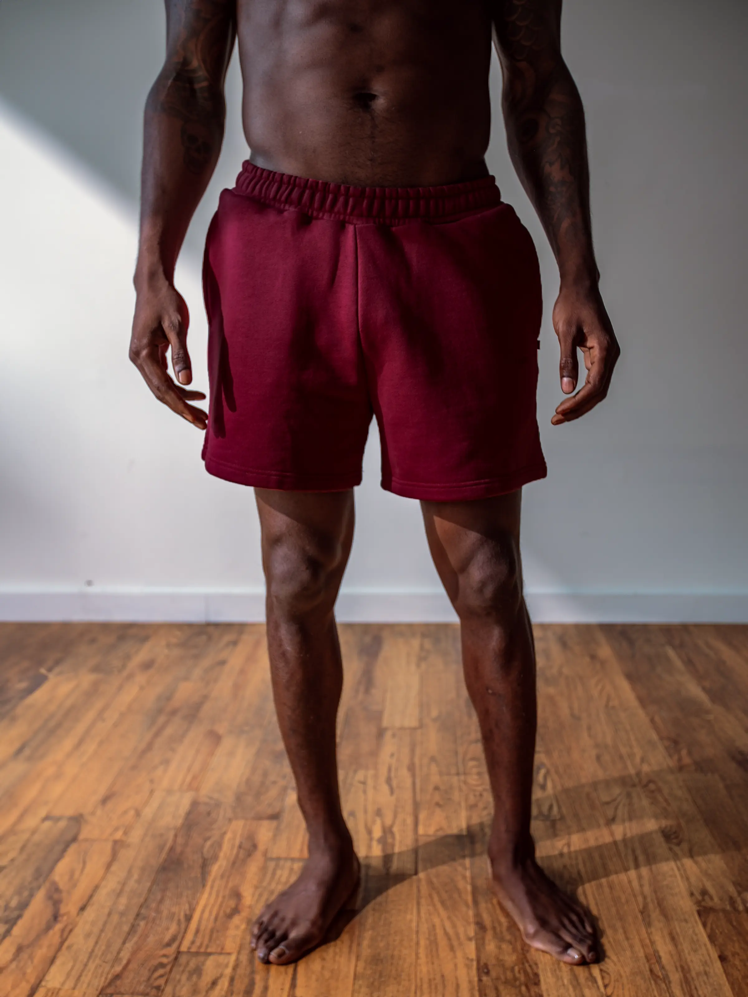 MENS BORDEAUX 4" SHORTS