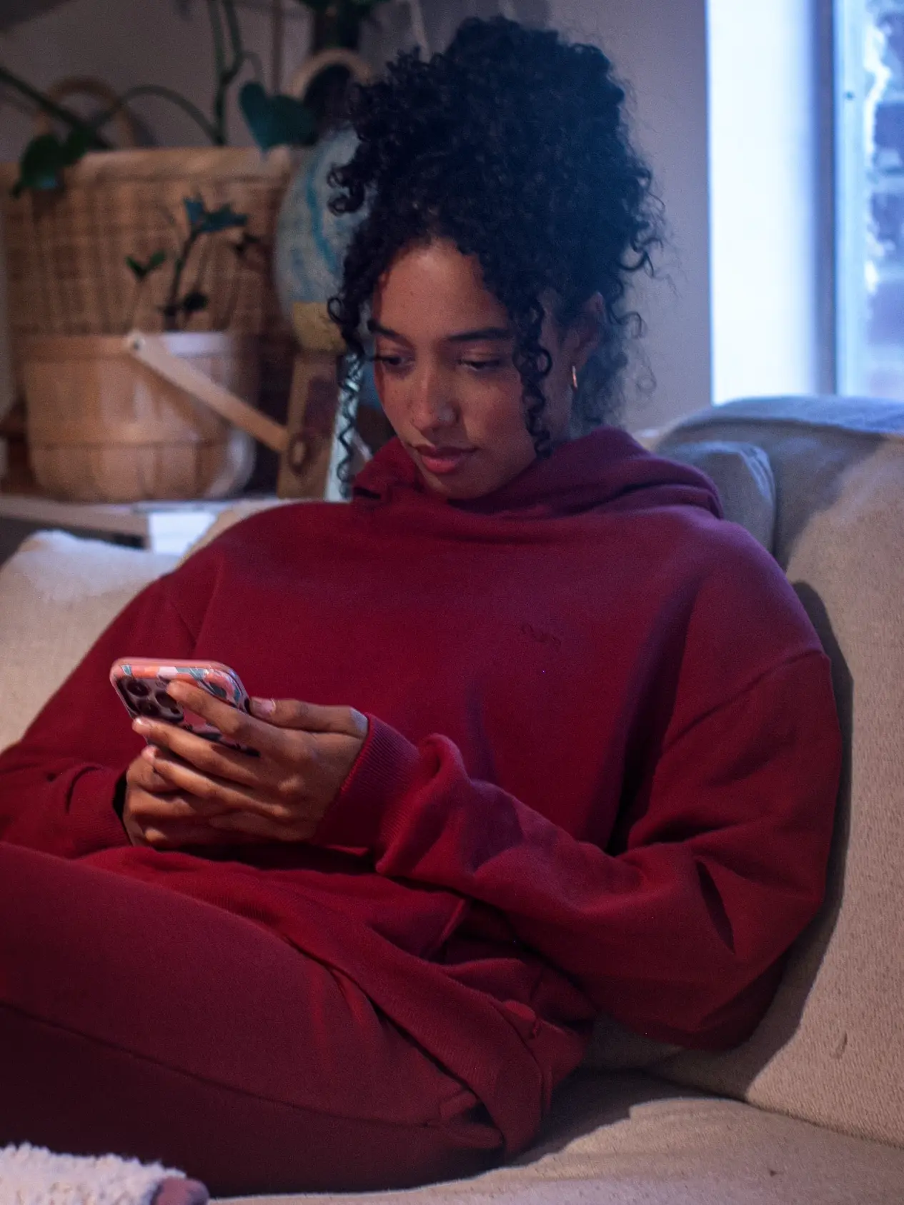 WOMENS BORDEAUX HOODIE
